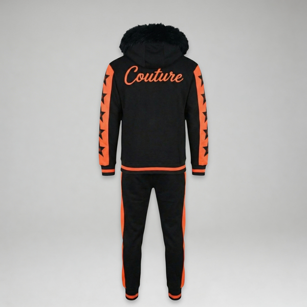 MDB Couture Men's M-Star Fur Hooded Sweatsuit