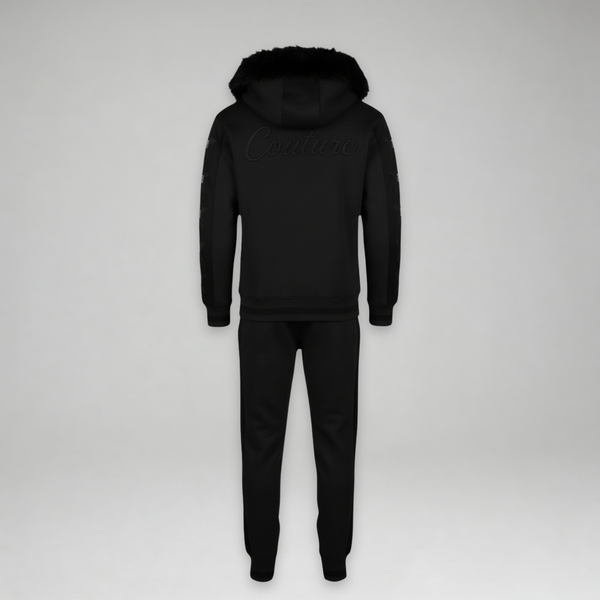 MDB Couture Men's M-Star Fur Hooded Sweatsuit