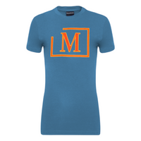 MDB Brand Women's Classic M Embroidered Logo Tee - Blue