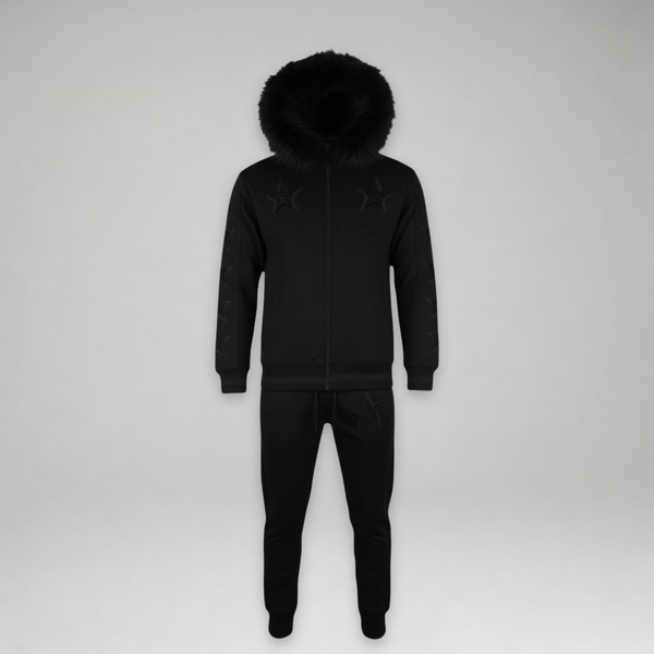 MDB Couture Men's M-Star Fur Hooded Sweatsuit