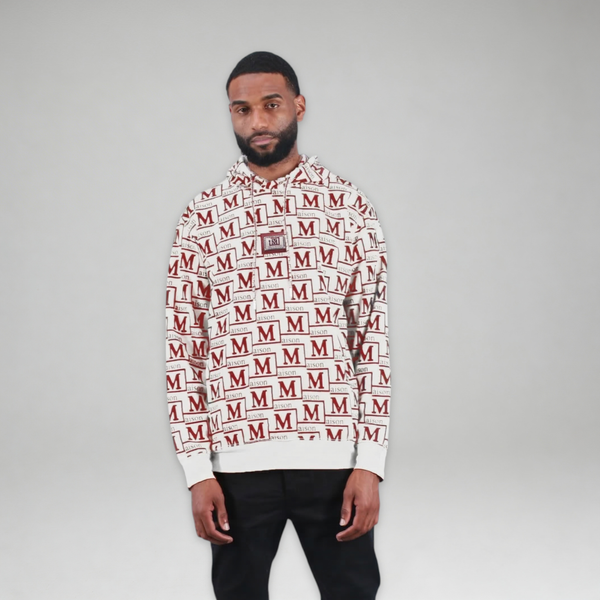MDB Couture Men's Monogram Woven Hoodie Sweatshirt