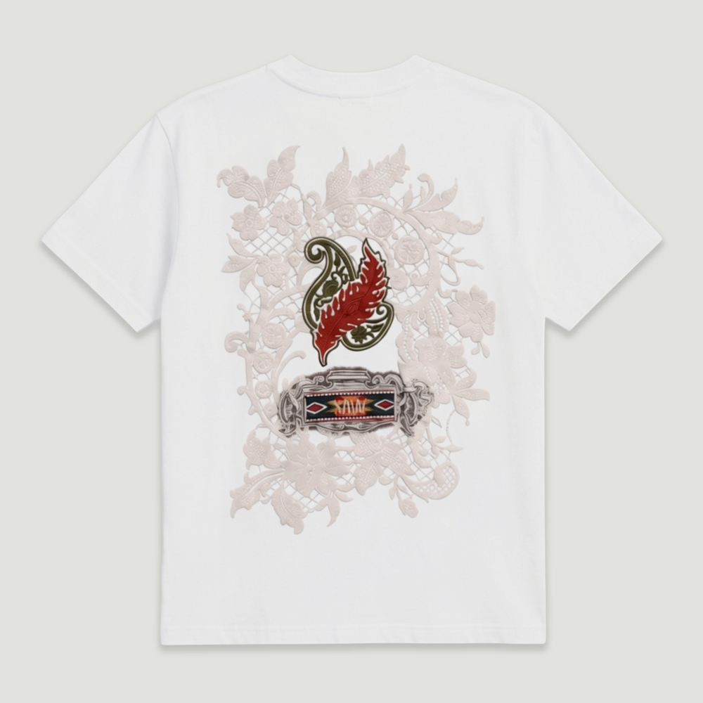 Blanc Kanvas 'Jacobean Paisley' Oversized T-Shirt