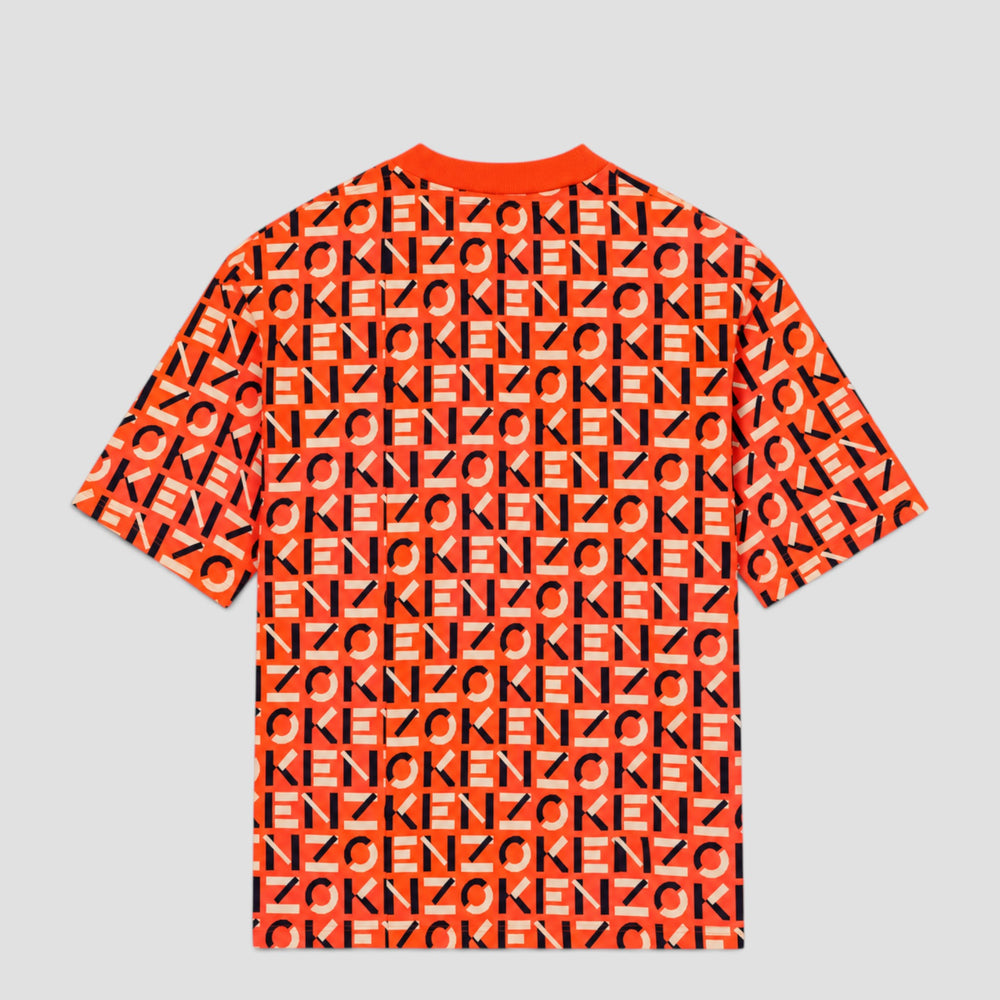 Kenzo Men's Monogram Oversized Short Sleeve Knit Sweater