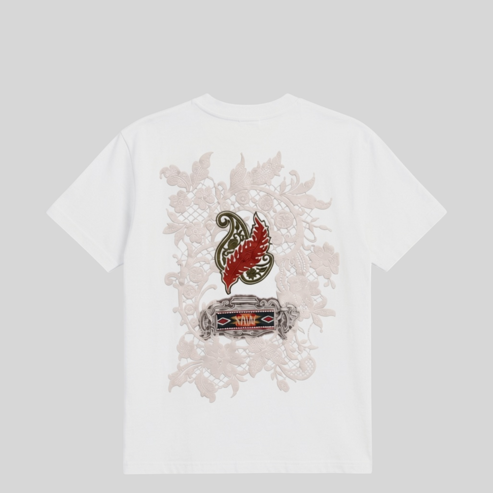 Blanc Kanvas 'Jacobean Paisley' Oversized T-Shirt