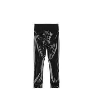 Balmain Kids Waist Logo Metallic Leggings