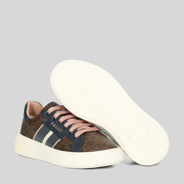 Bally Women's Myron Monogram Leather Sneakers