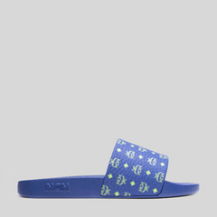 MCM Men's Monogram Print Rubber Slides