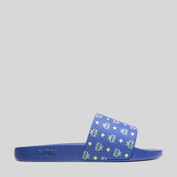 MCM Men's Monogram Print Rubber Slides