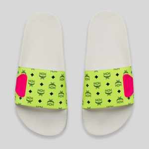 MCM Women's Slides in Neon Visetos
