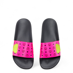 MCM Women's Slides in Neon Visetos