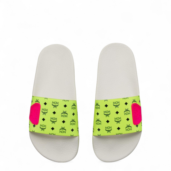 MCM Women's Slides in Neon Visetos