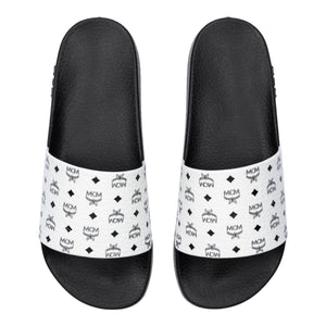 MCM Men's Monogram Print Rubber Slides