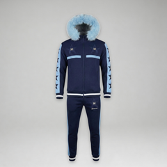 MDB Couture Men's M-Star Fur Hooded Sweatsuit