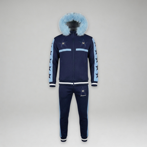 MDB Couture Men's M-Star Fur Hooded Sweatsuit