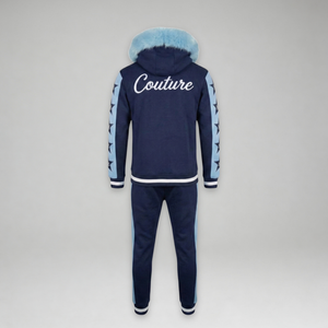 MDB Couture Men's M-Star Fur Hooded Sweatsuit
