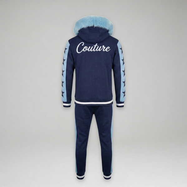 MDB Couture Men's M-Star Fur Hooded Sweatsuit