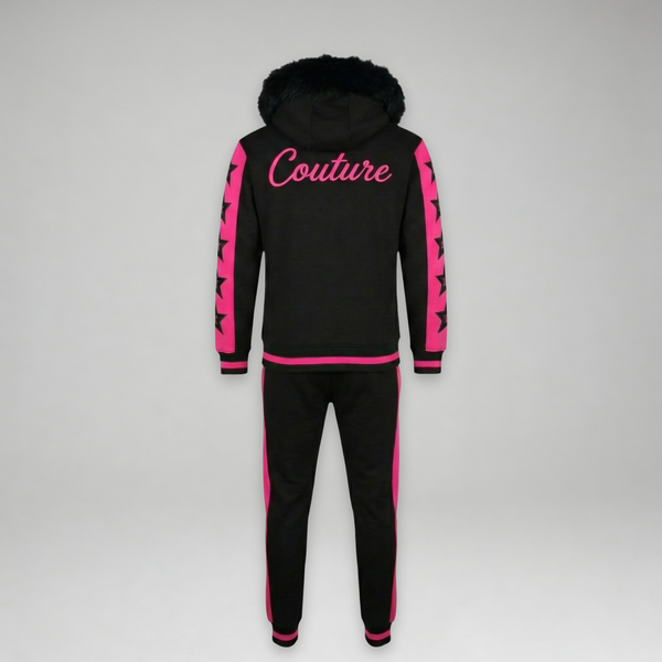 MDB Couture Men's M-Star Fur Hooded Sweatsuit