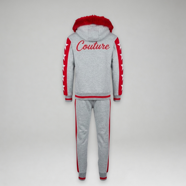 MDB Couture Men's M-Star Fur Hooded Sweatsuit
