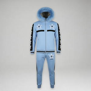MDB Couture Men's M-Star Fur Hooded Sweatsuit