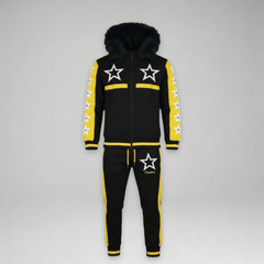 MDB Couture Men's M-Star Fur Hooded Sweatsuit