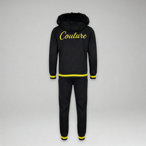 MDB Couture Men's M-Star Fur Hooded Sweatsuit