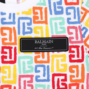 Balmain Kids Toddler's Multicolor Monogram Logo T-Shirt
