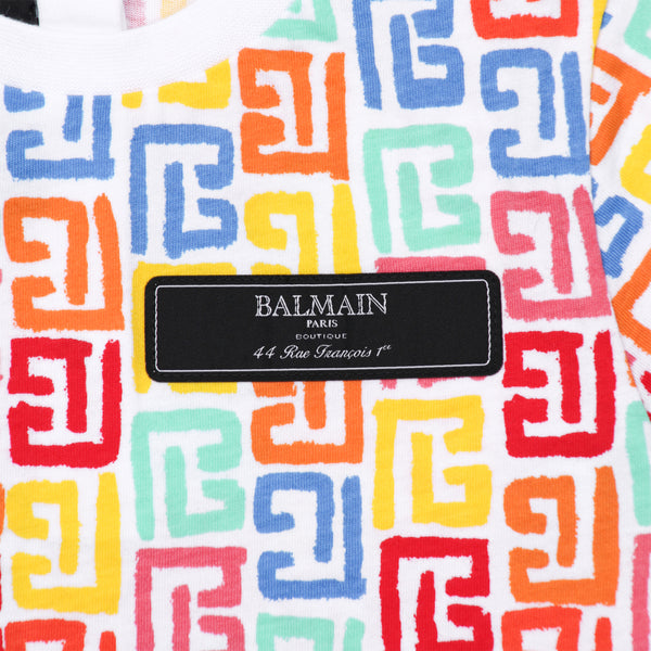 Balmain Kids Toddler's Multicolor Monogram Logo T-Shirt