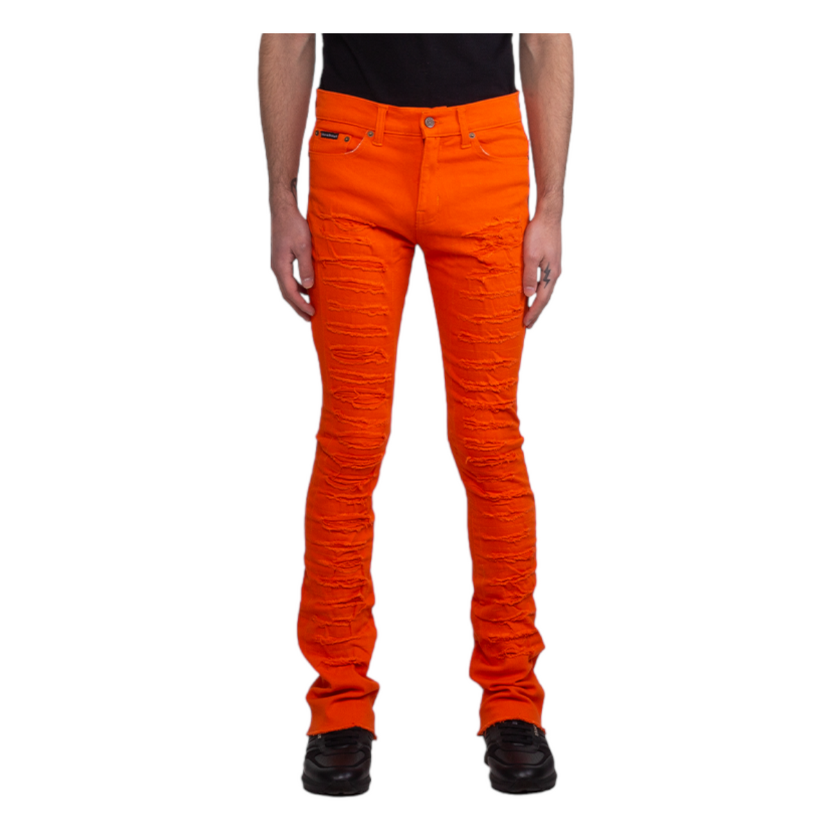 MDB Brand Men's Distressed Stack Jeans - Neon Colors