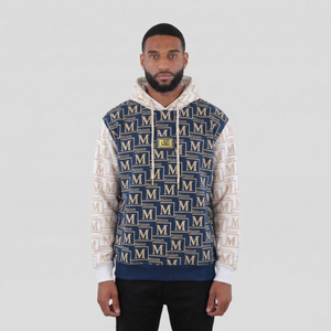 MDB Couture Men's Colorblock Monogram Hoodie Sweatshirt