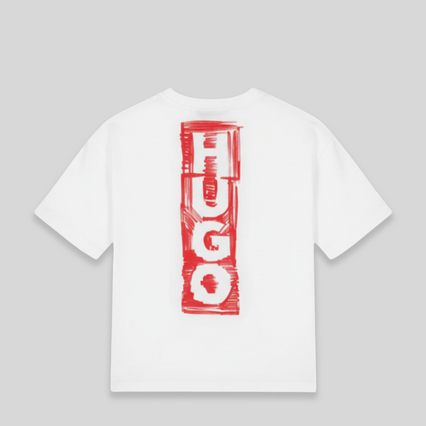 HUGO by Hugo Boss Kids Distressed Logo Oversize T-Shirt