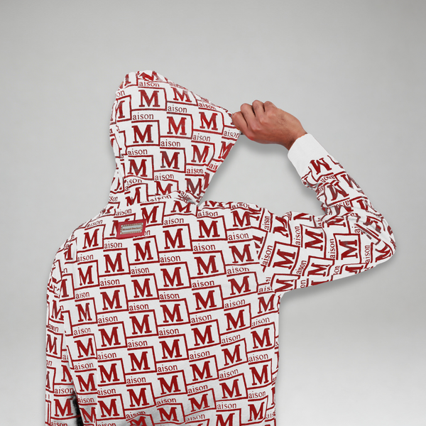 MDB Couture Men's Monogram Woven Hoodie Sweatshirt
