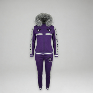 MDB Couture Women's M-Star Fur Hooded Sweatsuit