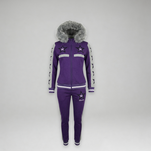 MDB Couture Women's M-Star Fur Hooded Sweatsuit