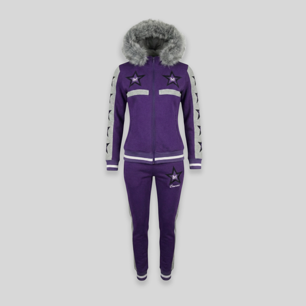MDB Couture Women's M-Star Fur Hooded Sweatsuit