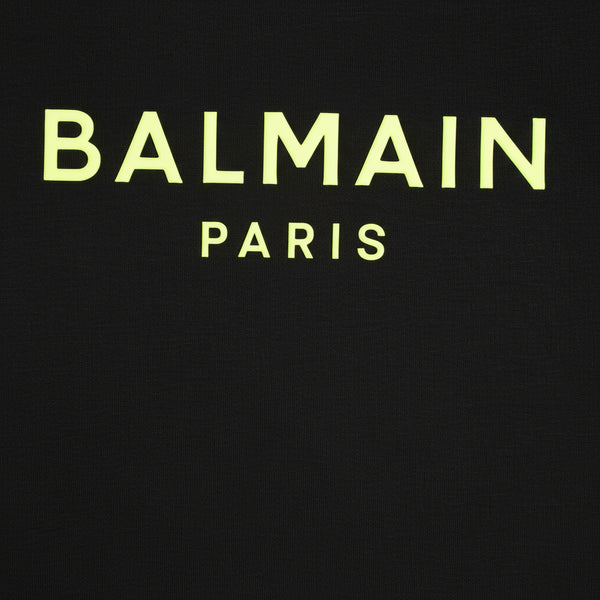 Balmain Kids Raised Neon Logo T-Shirt