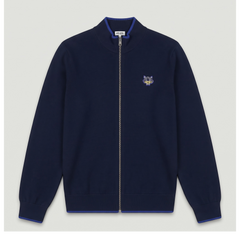 Kenzo Men's Tiger Crest Zipped Cardigan Sweater