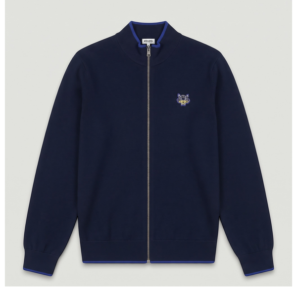 Kenzo Men's Tiger Crest Zipped Cardigan Sweater