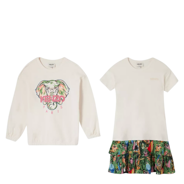 Kenzo Kids Tiger Floral Print Dress Set