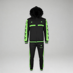 MDB Couture Men's M-Star Fur Hooded Sweatsuit