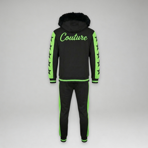 MDB Couture Men's M-Star Fur Hooded Sweatsuit