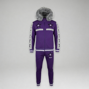 MDB Couture Men's M-Star Fur Hooded Sweatsuit