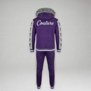 MDB Couture Men's M-Star Fur Hooded Sweatsuit