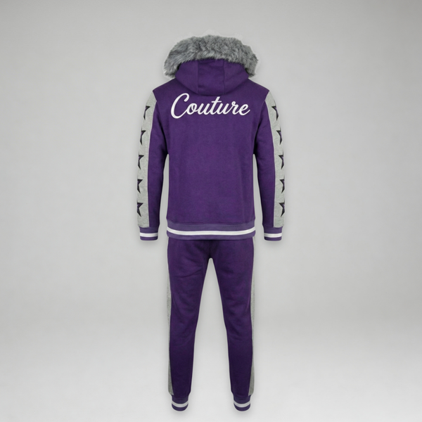 MDB Couture Men's M-Star Fur Hooded Sweatsuit