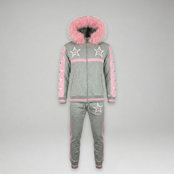 MDB Couture Men's M-Star Fur Hooded Sweatsuit