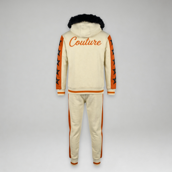 MDB Couture Men's M-Star Fur Hooded Sweatsuit