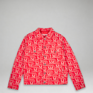 MDB Couture Men's Flocked Monogram Logo Jacket