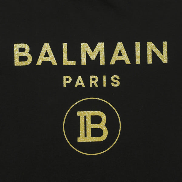 Balmain Kids Glitter Logo T-Shirt