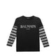 Balmain Kid's Long Sleeve Institutional T-Shirt