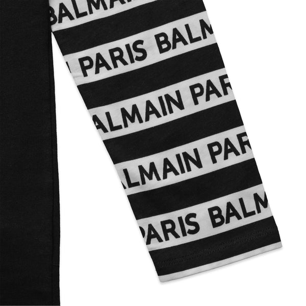 Balmain Kid's Long Sleeve Institutional T-Shirt