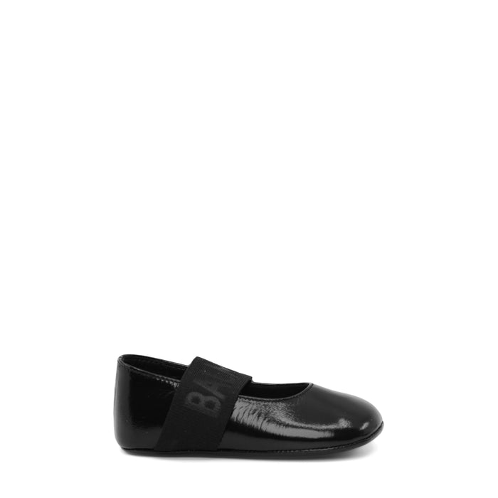 Balmain Kids Toddler Girl's Strap Logo Crib Shoes
